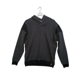 adidas Mens Size Medium Dark Charcoal Grey Shawl Collar Sweater